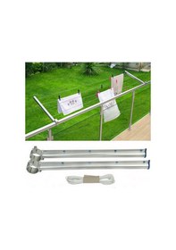 Resim Çamaşır Kurutma Askısı Yuvarlak Küpeşte Balkon Kurutmalık Gümüş 