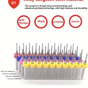 Resim 10 Paket Tungsten Çelik Spiral Matkap Uçları - Kare Shank ve Kaplamasız Bitirme ile PCB, Saatler, Takılar, DIY Projeleri için Hassas Delme Uçları - Dayanıklı Çok Amaçlı Metal İşleme Araçları, Metal Matkap Uçları, El Sanatları Aksesuarları, Ergonomik Tasarım, Yüksek Kaliteli Uçlar 