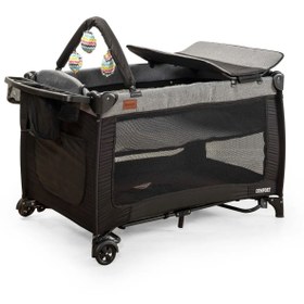 Resim Mcn Comfier Park Yatak Sallanır Cibinlikli Oyun Parkı Beşik 70x110 Cm - Siyah 