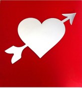 Resim Sıa Aynalı Duvar Süsü (Sticker) Kalp Şekilli 