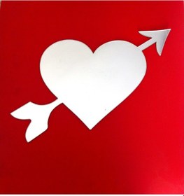 Resim Sıa Aynalı Duvar Süsü (Sticker) Kalp Şekilli 