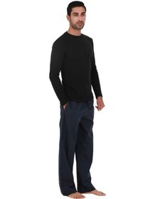 Resim The Don Thedon Siyah Renk Ribana Erkek Pijama Takımı 