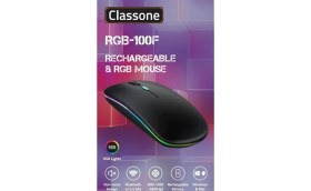 Resim Marka Aksesuar Classone RGB-100F 5500 DPI Kablosuz Bluetooth Mouse Ev - Ofis Kullanımı İçin Siyah 