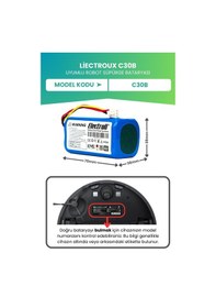 Resim Liectroux C30b Uyumlu Batarya Ultra Yüksek Kapasite 3200mah Pil Robot Süpürge Bataryası 