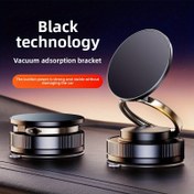 Resim Vakumlu Emiş Kupası Manyetik Araç Telefon Tutucu - Katlanabilir Döner Metal Gösterge Paneli Montajı, Güçlü Emme Özelliği, Pil Gerektirmeyen GPS Navigasyon ve Eğlence için El Serbest Sürüş, Katlanır Tasarım, Dayanıklı Yapı, Kompakt Tasarım, Sağlam Yapım, Yolculuk İçin Temel Aksesuar 