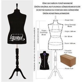 Resim Videolu Ürün-44 Beden Iğne Batabilen Terzi Mankeni Prova Mankeni 527200868 
