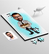 Resim Kişiye Özel Bay Doğum Günü Karikatür 104 Parça Ahşap Puzzle - 4 Diğer