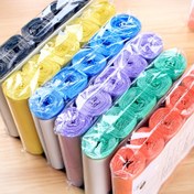 Resim 5 rulo/paket, toplam 75 adet, 4 galon banyo küçük çöp torbaları, tek kullanımlık ince çöp torbaları, poşetli mutfak depolama küçük çöp torbaları, banyo mutfak ofis restoran temizlik plastik torbaları 