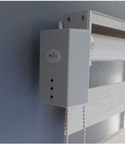 Resim Rovline Motorlu Akıllı Zaman Ayarlı Sesle Kontrol Edilebilir Zebra Perde 