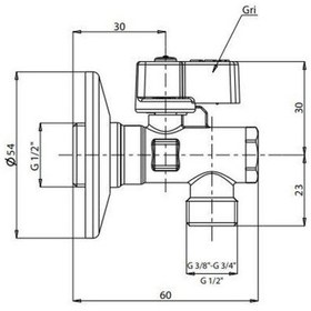 Resim Eca Filtreli Ara Musluk 3/8 Çıkışlı 602111048 