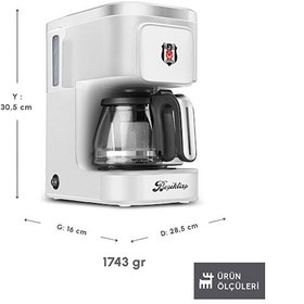 Resim Karaca Just Coffee Aroma 2 İn 1 Beşiktaş Filtre Kahve Ve Çay Demleme Makinesi 