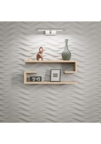 Resim Moobs Home U Model Raf Seti 2li Atlantik Çam Dekoratif Raf Atlantik Çam 