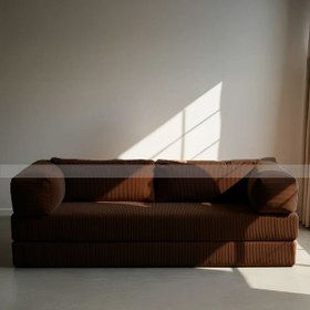 Resim Minderim PİXEL Fitilli Kadife Kanepe | 50 DNS Çökmez Sünger | Yıkanabilir Kılıflı Yatak 80x160 cm 