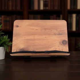 Resim İsfahan TA Kitap Okuma Standı Masaüstü Ahşap Kuran Rahlesi Tablet Tutucu 