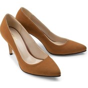 Resim Deery Taba Rengi Süet Kadın Stiletto Taba 