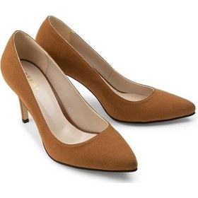 Resim Deery Taba Rengi Süet Kadın Stiletto Taba 
