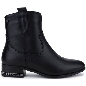 Resim Tamer Tanca Kadın Hakiki Deri Siyah Deri Topuklu Bot 322 2152713 Bn Bot Sk25-26 Sıyah Dr Siyah 