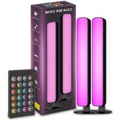 Resim Mufunye Rgb 7 Renkli Oda Ve Oyun Masası Işığı 2 Adet - 24 Tuşlu Kumanda, Usb Beslemeli, Abs+pc Malzeme Siyah 
