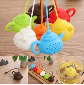 Resim Çaydanlık Tasarımlı Çay Demleme Süzgeci Çok Renkli 