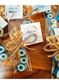 Resim Nazar Desenli Düğün, Babayshower, Doğum Günü, Mevlit-kandil-dini Günler, Nikah, Nişan Şekeri 10 Adet 