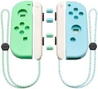 Resim OYSTERBOY Replacement Shell Case Controller Housing with Wrist Strap for NS Switch Joy-Con (Animal Crossing GREEN) 