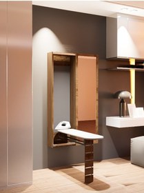 Resim Aynalı Katlanabilir Dolaplı Ütü Masası 