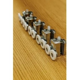 Resim Mabeyn Duşakabin Tekeri, Krom 8’li Takım, 24 mm Çap, Alt Üst Takım, Cam, Kabin Tekerleği, Dayanıklı Yedek Parça (Gri) 