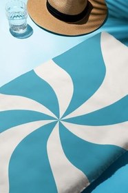 Resim Dijital Baskı Plaj Deniz Havlusu Soyut Desenli Peştamal HVL0225 