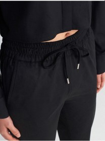 Resim Dilvin 71594 Manşetli Jogger Süet Pantolon Siyah 