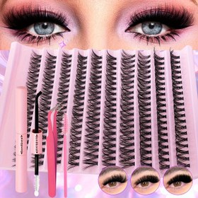 Resim 200/180 adet 30D 40D 80D Kirpik Uzatma Kiti Kirpik Uzatma Kiti Kirpik Küme Bireysel Kirpikler Kirpik ve Mühür Kirpik Uygulayıcı Kirpik Pense Kirpik Küme Kiti Başlangıç En İyi Kızınız 