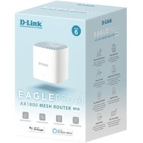 Resim D-link M18 Eagle Pro Aı Ax1800 Wi-fi 6 Dual Band Smart Mesh Router 
