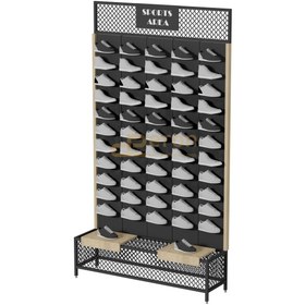 Resim Gas Pointshoes Mesh Ayakkabı Reyonu - dörtlü panel / beyaz / siyah 