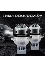 Resim Oto Çizgi Led Lazer Projektör Lens Bi Led Projektör Far Montajı Araba Projektör Lensi - P80 Pro 