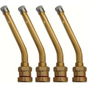 Resim Willowhaven 10 Adet Düz Alüminyum Lastik Valfli Saf Bakır Römork Hava Nozulu 