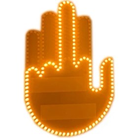 Resim Buy Bati Uzaktan Kumandalı El Orta Parmak LED Araba Çakarlı 3 Modlu Gesture 
