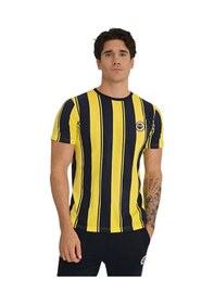 Resim Fenerbahçe Erkek Tribün Çubuklu T-shirt Sarı - Lacivert 