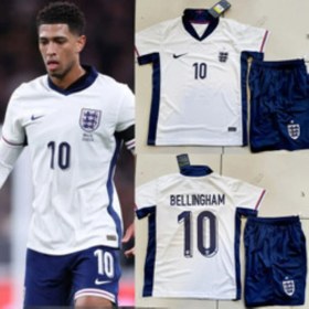 Resim Bellingham Ingiltere Milli Takım Iç Saha Beyaz Çocuk Forma T-Shrt Şort Takımı Çorap+Bileklik Hediyeli 