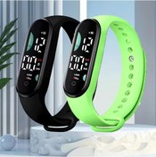 Resim Cloud011 2'li Yeşil Siyah Led Ekranlı Akıllı Fitness Bilekliği, Spor Ve Tarih Göstergeli, Hafif Diğer 