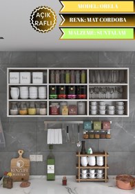 Resim Kenzlife Hazır Mutfak Orela Crd 060*150*22 Mutfak Banyo Dolabı Kapaksız Raflı 