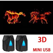 Resim Xiyu Shop 2 Adet Tarzı 3D Mini C 3D Araba Kapısı Karşılama Işıkları Dönebilen Lazer Projektör Logosu Hayalet Gölge Işığı Kablosuz Dekoratif Lamba Evrensel Araba Kapı Işığı (Yurt Dışından) 