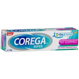 Resim Corega Super Tat İçermez 40 gr Diş Protezi Yapıştırıcı Krem 