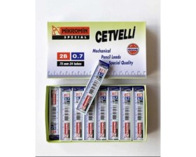 Resim Mikro 0.7 mm Kurşun Kalem Ucu - Cetvelli 24’lü Ekonomik Paket 