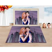 Resim Bk Gift Kişiye Özel Sevgililer Karikatürlü 1000 Parça Profesyonel Puzzle-36 