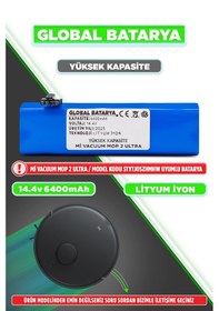 Resim Xiaomi Mi Robot Vacuum Mop 2 Ultra Batarya 6400mah Li-ion Pil 