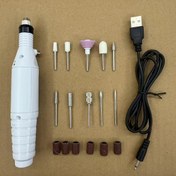 Resim USB Tırnak Matkabı 17 Adet Zımpara ve Parlatma Aksesuarı ile - Kablosuz Elektrikli Tırnak Öğütücü, Manikür Pedikür için USB ile Çalışan Tırnak Dosyaları, Profesyonel Salon ve Ev Kullanımı için - Pil Gerektirmez, Kompakt Tırnak Matkabı Tırnak Sanatı, Manikür, Pedikür, Tırnak Teknolojisi Malzemeleri, Pedikür Ekipmanları, Şık Tasarım, Dayanıklı Yapı, Güzellik Tutkunları, Manikür Aracı, Hafif Aracı, Sağlam Yapı, DIY Manikür 