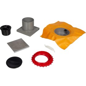 Resim V-Flow Kare 5607328 Yalıtımlı Duş Kanalı, Yandan Çıkışlı, 15X15 Cm, Dk 700 Kapak, Mat Krom 