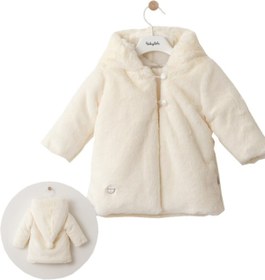 Resim Babydola Kız Bebek Kapşonlu Tüylü Peluş Mont 