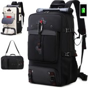 Resim Çok Amaçlı Büyük Kapasiteli Yürüyüş & Kamp Sırt Çantası, Ayakkabı Bölmesi, Laptop Kılıfı ve USB Şarj Portu - Dayanıklı Polyester, Ayarlanabilir Askılar, Erkekler & Kadınlar için Çok Bölmeli Tasarım, Kamp Aksesuarları 