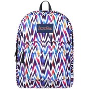 Resim Güzel Kadın Okul Çantası Dalgalanma Desen Seyahat Gençler için Sırt Çantası Lacivert - Siyah 