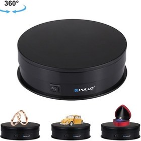 Resim Puluz 15 CM USB Elektrikli Döner Pikap Ekran Standı Siyah 